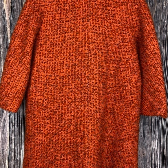 Vintage Woman’s Di Vinci By Roberto California Orange Knit Buttoned Down Coat - Picture 7 of 13